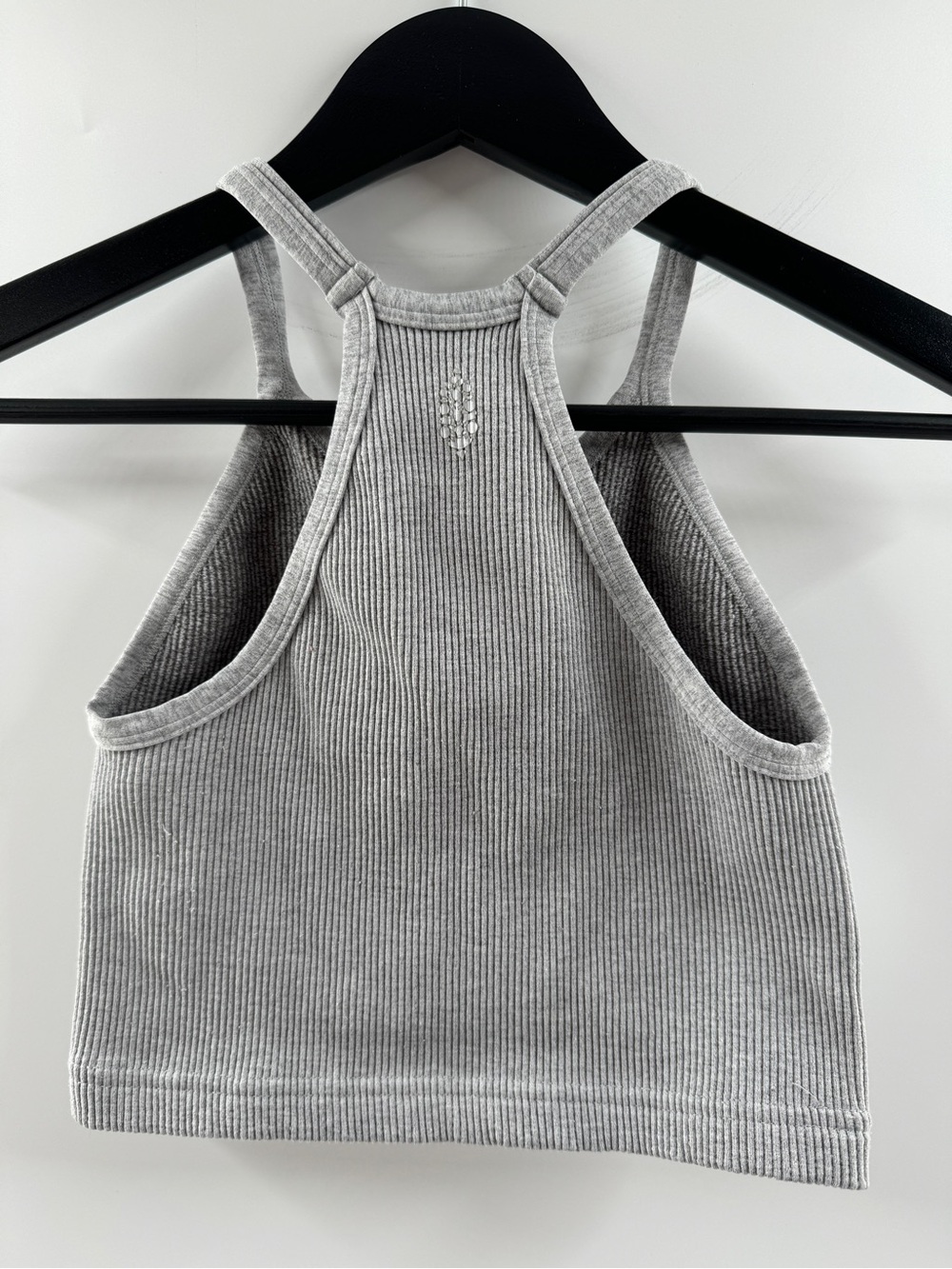 Free People Movement Gray Ribbed Cropped Workout Tank Top – Women's XS - Picture 6 of 6